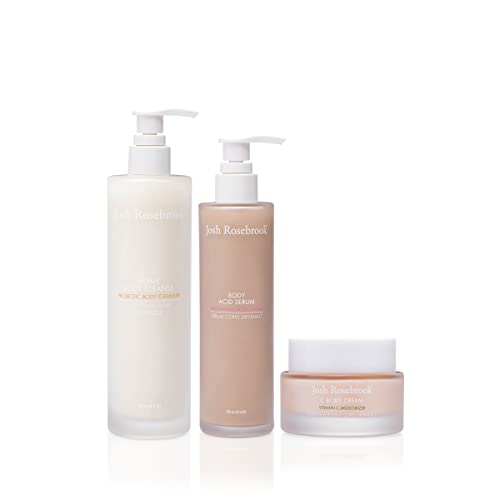Josh Rosebrook - Full Body Collection (Biome Body Cleanse, Body Acid Serum and C Body Cream)- Cleanses, Tones, and Regenerates - Suitable for All Skin Types (Oily, Combination, Balanced, and Dry)