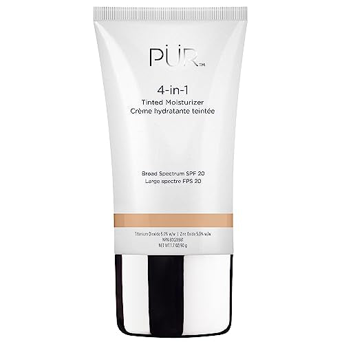 PÜR MINERALS 4 in-1 Tinted Moisturizer With SPF 20 - Vegan Friendly - Free of Paraben, Gluten & BPA - Light