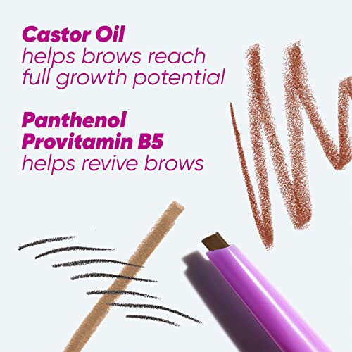 Kosas Brow Pop | Longwear, Dual-Action Defining Pencil, (Medium Brown)
