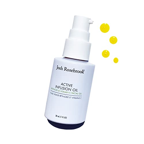 Josh Rosebrook - Active Infusion Oil Retinoid & Vitamin C Facial Serum Improves Skin Texture & Tone, Reduces Fine Lines, Increases Elasticity