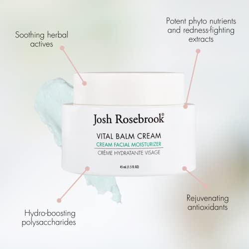 Josh Rosebrook Vital Balm Cream - High Performance Antioxidant Rich Facial Moisturizer, Protects Skin Barrier for All Skin Types Including Dehydrated and Mature