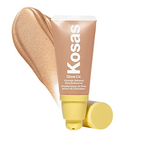 Kosas Glow I.V. Vitamin-Infused Skin Enhancer Face Makeup - Tinted Beauty Highlighter for a Healthy Glow - Radiate